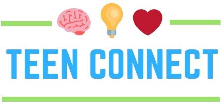 Teen Connect Logo with brain lightbulb and heart